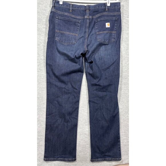 Carhartt Womens Rugged Flex Loose Fit Straight Leg Jeans‎ 14 Regular Dark Wash - Picture 4 of 6